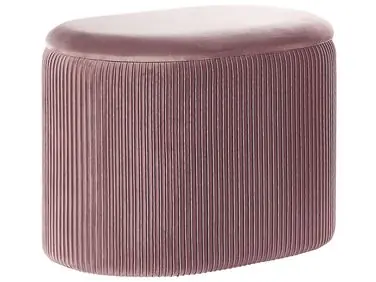 Storage Pouffe RICHLAND Velvet Pink - Living Room