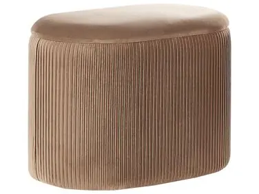 Storage Pouffe RICHLAND Velvet Beige - Living Room