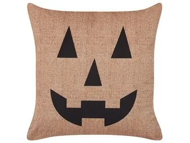 Throw Cushion SEBES Velvet 45 x 45 cm Beige Abstract Pattern - Home Accessories