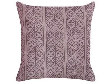 Throw Cushion SILYBUM Velvet 45 x 45 cm Pink Geometric Pattern - Home Accessories