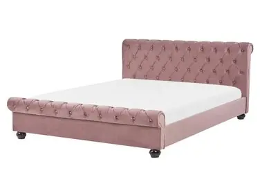 Waterbed Velvet AVALLON 160 x 200 cm (EU King Size) Pink - Bedroom