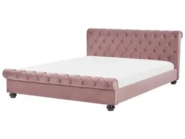 Cama de agua Terciopelo AVALLON 180 x 200 cm Rosa - Dormitorio