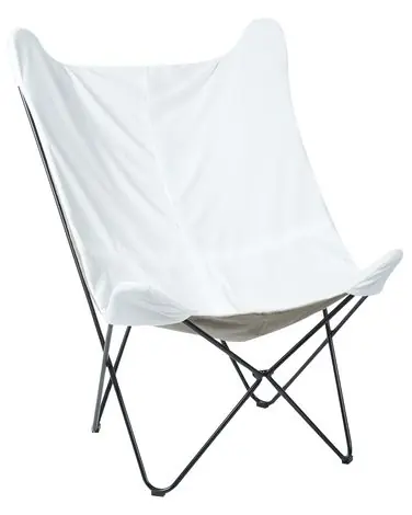 Sillón NYBRO Terciopelo Blanco - Sala de estar
