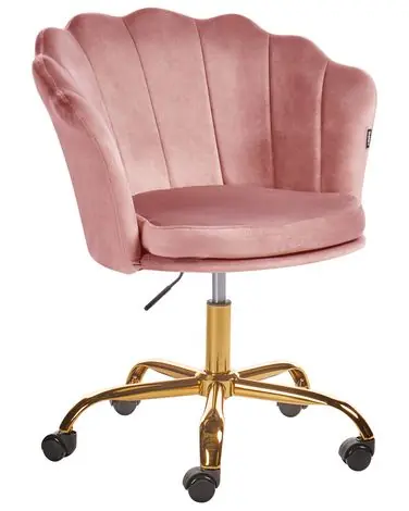 Desk Chair MONTICELLO Velvet Pink - Home Office