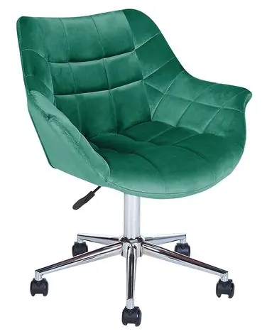 Desk Chair LABELLE Velvet Emerald Green - Home Office