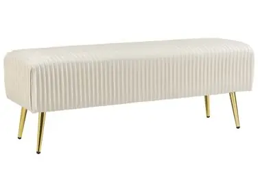 Upholstered Bench PATERSON Velvet Off-White