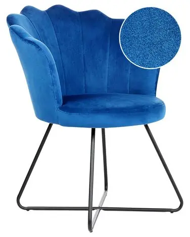 Armchair LOVELOCK Velvet Navy Blue - Living Room