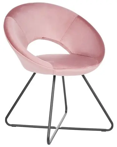 Silla de comedor RACHEL Terciopelo Rosa