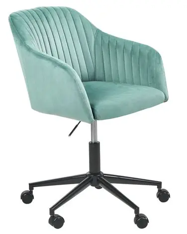 Silla de escritorio VENICE Terciopelo Verde menta - Oficina