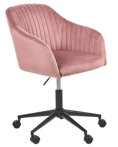 Desk Chair VENICE Velvet Pink - Home Office