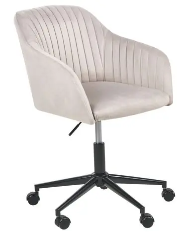 Silla de escritorio VENICE Terciopelo Gris pardo - Oficina