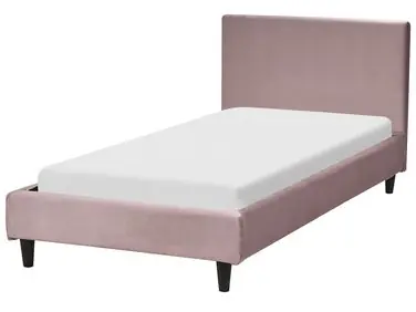 Cama Terciopelo FITOU 90 x 200 cm Rosa - Dormitorio