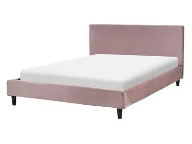 Cama Terciopelo FITOU 140 x 200 cm Rosa - Dormitorio