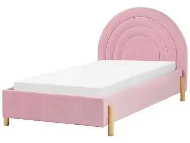 Cama infantil Terciopelo ANET 90 x 200 cm Rosa - Dormitorio