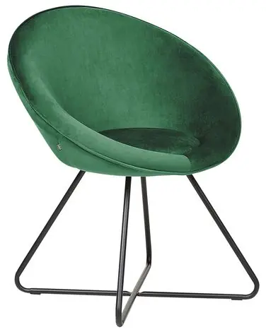 Silla de comedor FLOBY II Terciopelo Verde esmeralda