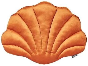 Cojín decorativo CONSOLIDA Terciopelo 47 x 35 cm Naranja Liso - Accesorios decorativos