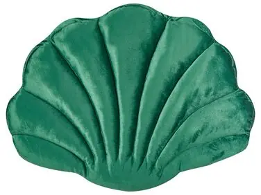 Cojín decorativo CONSOLIDA Terciopelo 47 x 35 cm Verde esmeralda Liso - Accesorios decorativos