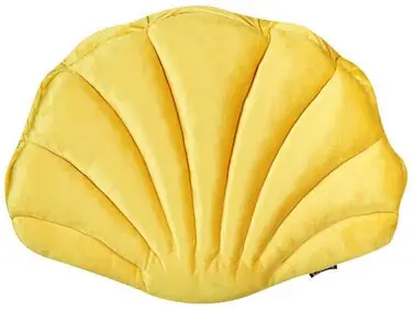Cojín decorativo CONSOLIDA Terciopelo 47 x 35 cm Amarillo Liso - Accesorios decorativos
