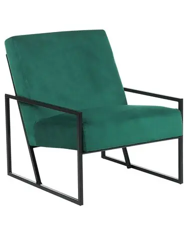 Sillón DELARY Terciopelo Verde esmeralda - Sala de estar