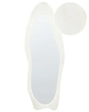 Espejo REIGNY 57 cm 160 cm Terciopelo Blanco - Accesorios decorativos