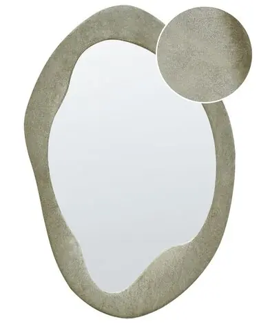 Espejo LENAX 59 cm 90 cm Terciopelo Verde oliva - Accesorios decorativos