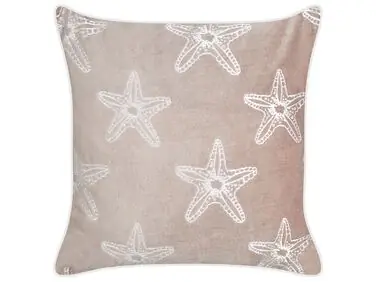 Cojín decorativo CERAMIUM Terciopelo 45 x 45 cm Rosa pastel Patrón floral - Accesorios decorativos