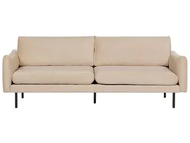 Sofá 3 plazas VINTERBRO Terciopelo Beige - Sala de estar
