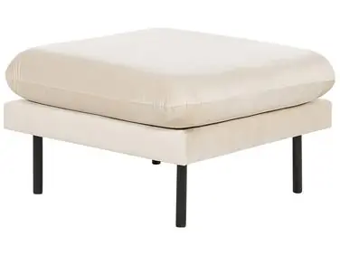 Otomana VINTERBRO Terciopelo Beige claro - Sala de estar