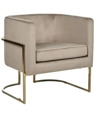 Armchair SIRKKA Velvet Taupe - Living Room
