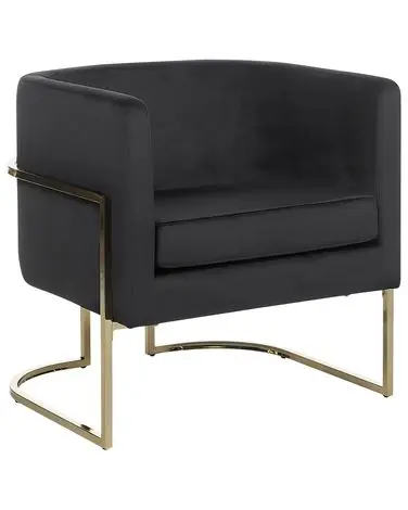 Armchair SIRKKA Velvet Black - Living Room