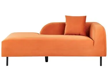 Chaise longue derecho LE CRAU Terciopelo Naranja - Sala de estar