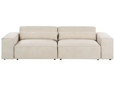 Sofá modular 2 plazas HELLNAR Beige claro Terciopelo - Sala de estar