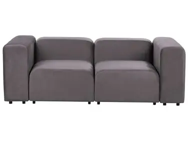 Sofá modular 2 plazas FALSTERBO Gris oscuro Terciopelo - Sala de estar