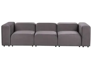 Sofá modular 3 plazas FALSTERBO Gris oscuro Terciopelo - Sala de estar
