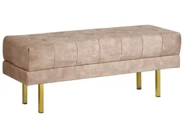 Upholstered Bench ROSEVILLE Velvet Taupe - Bedroom