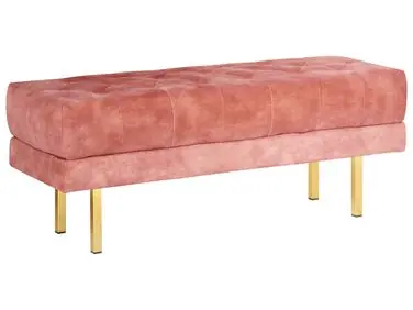 Upholstered Bench ROSEVILLE Velvet Pink - Bedroom