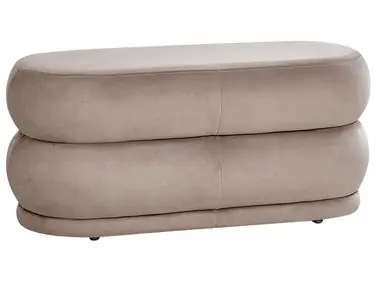 Upholstered Bench ELLENDALE Velvet Taupe - Bedroom