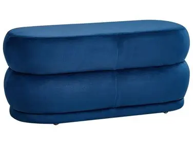 Upholstered Bench ELLENDALE Velvet Navy Blue - Bedroom
