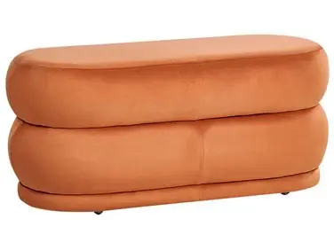 Upholstered Bench ELLENDALE Velvet Orange - Bedroom