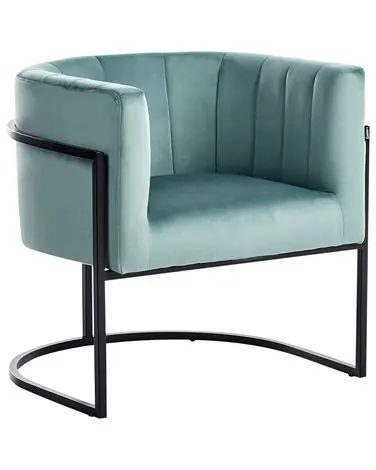 Armchair LARVIK II Velvet Mint Green - Living Room