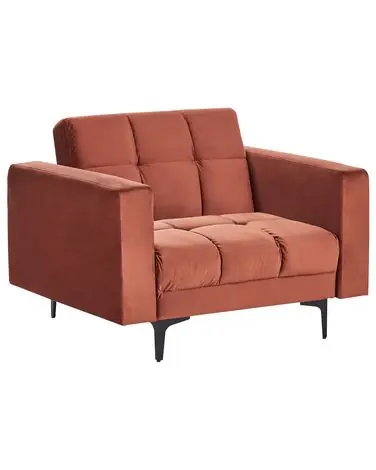 Armchair ALNES Velvet Light Red - Living Room