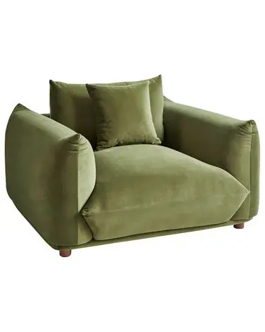 Armchair LUVOS Velvet Green - Living Room