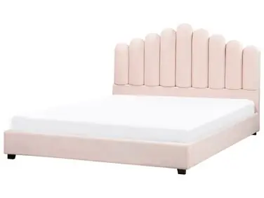 Waterbed Velvet VINCENNES 180 x 200 cm (EU Super King) Pastel Pink - Bedroom