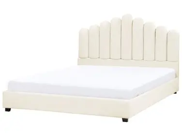 Waterbed Velvet VINCENNES 180 x 200 cm (EU Super King) Off-White