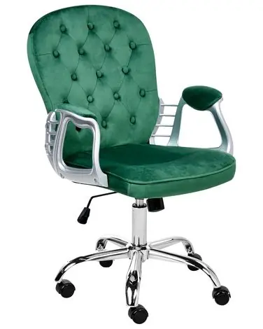 Silla de escritorio PRINCESS Terciopelo Verde - Oficina