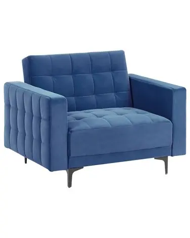 Armchair ABERDEEN Velvet Blue - Living Room