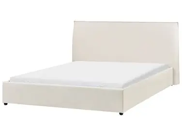 Waterbed Velvet LAVAUR 160 x 200 cm (EU King Size) Off-White