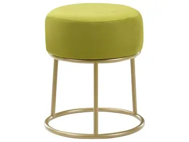 Taburete DELCO Terciopelo Verde lima - Sala de estar