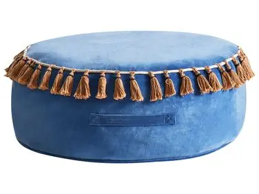 Puf GOTHA Terciopelo Azul - Accesorios decorativos