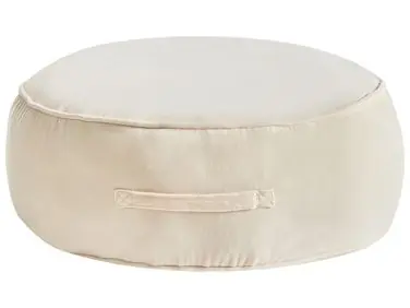 Puf YULLE Terciopelo Beige claro - Accesorios decorativos